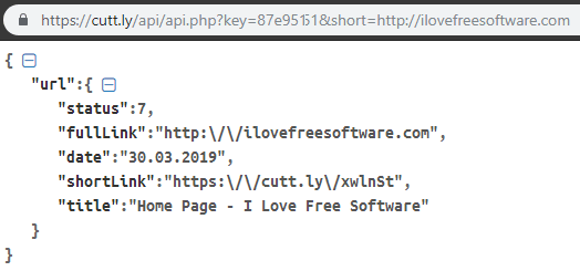 Cuttly link shortening in action