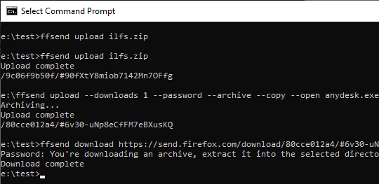 Firefox Send Client to Securely Share Files from Command Line