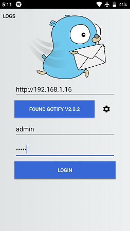 Gotify setup client Android