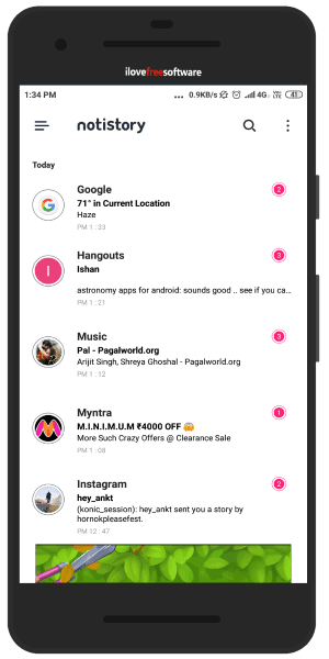 Notification counter Android app