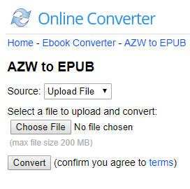 Online AZW3 to EPUB Converter