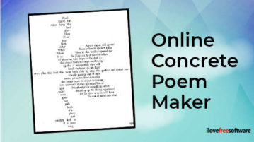 Online Concrete Poem Maker