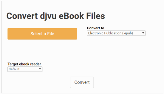 Online DJVU to MOBI file converter