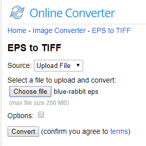 Online EPS to TIFF converter