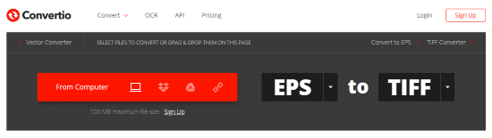 Online EPS to TIFF converter