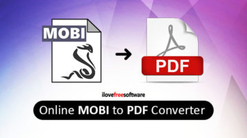 Online MOBI to PDF converter