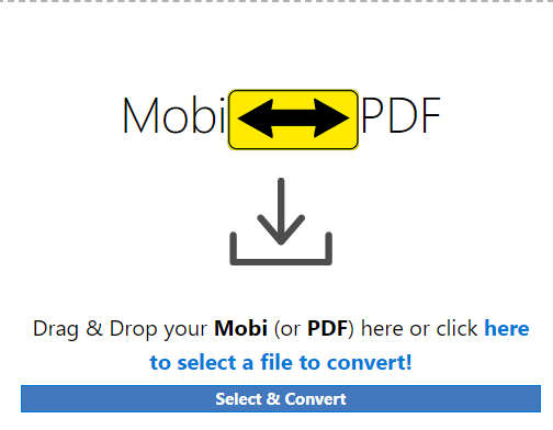 Online MOBI to PDF converter