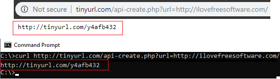TinyURL API in action