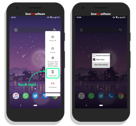 android q inbuilt screen recorder