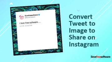 convert tweet to image to share on instagram