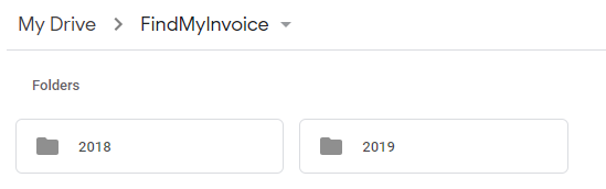 copy invoices in Google Drive by year and month