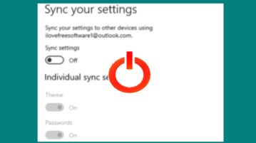 disable sync settings for microsoft account in windows 10