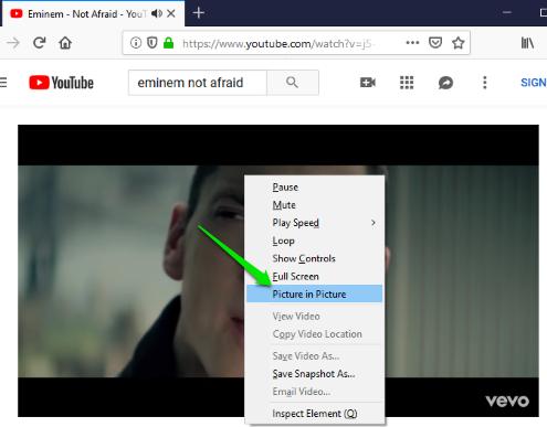 double right-click on video and select picture in picture option