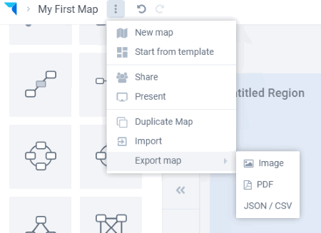 export map and use other options