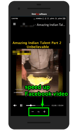 facebook video speed up option visible