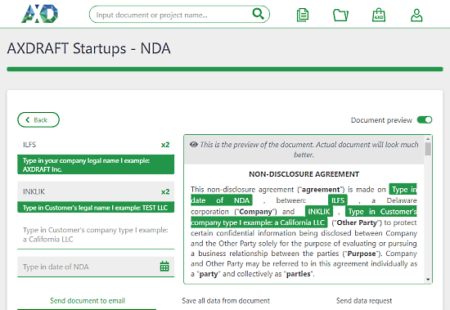 generate legal documents for startup for free