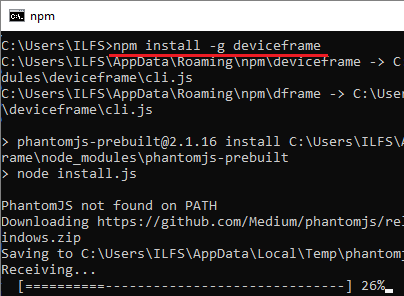 npm install device frame