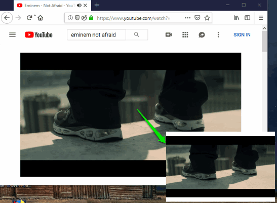 picture in picture mode enabled in firefox
