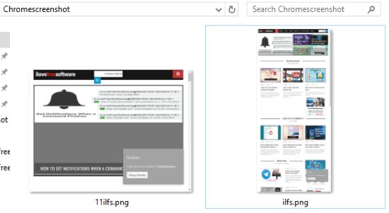 screenshots captured from command prompt using chrome