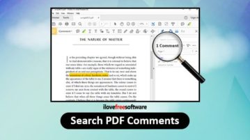 search pdf comments