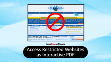 Access restricted websites as Interactive PDF