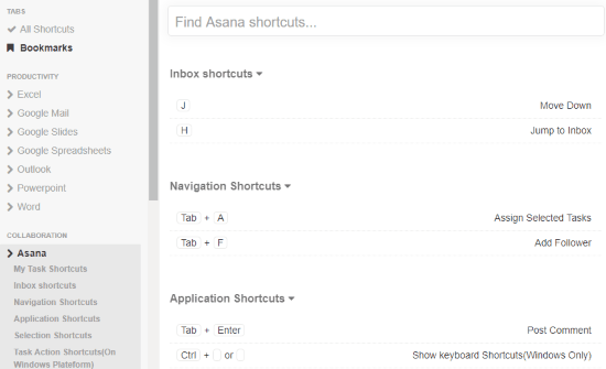 Bookmark shortcuts with one click