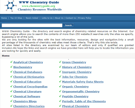 Chemistry search engine