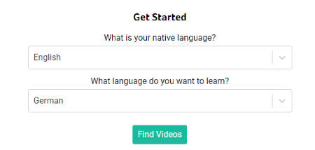 Choose the native and new language