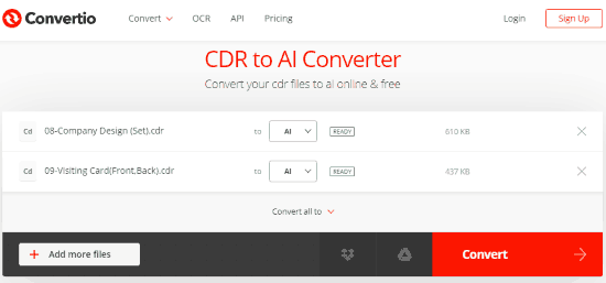 Convert CDR to AI