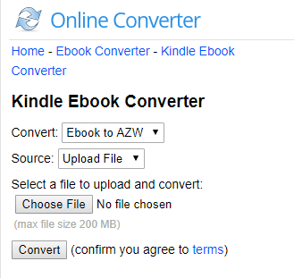 Convert EPUB to AZW3 Online