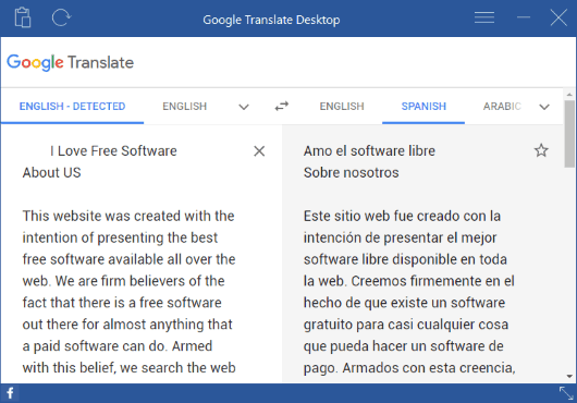 Google Translate Desktop