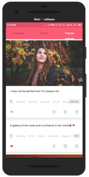 Instagram Caption Generator Android App