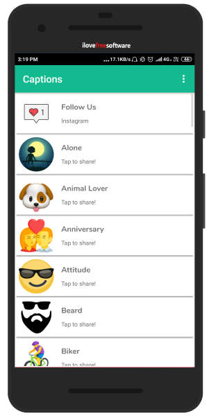 Instagram Caption Generator Android App