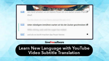 Learn new language with YouTube video subtitle translation