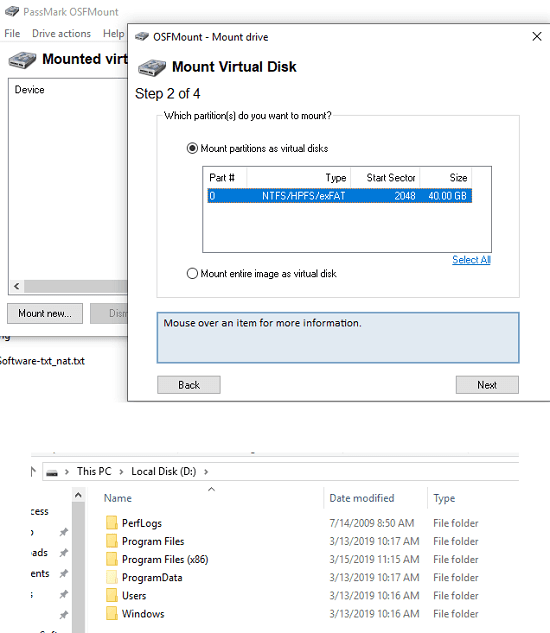 OSFMount in action