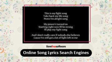 Online Song Lyrics Search Engines