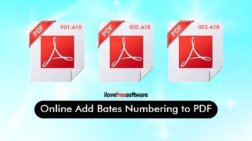 Online add bates numbering to pdf