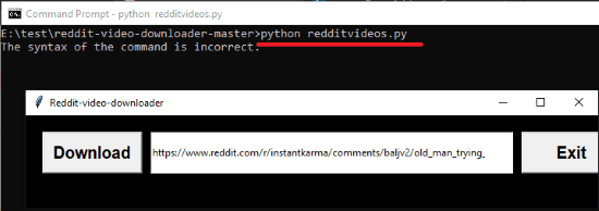 Reddit Video Downloader command line