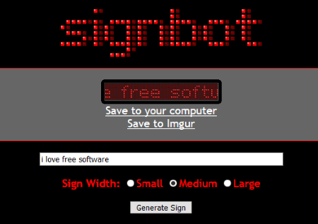 Signbot interface
