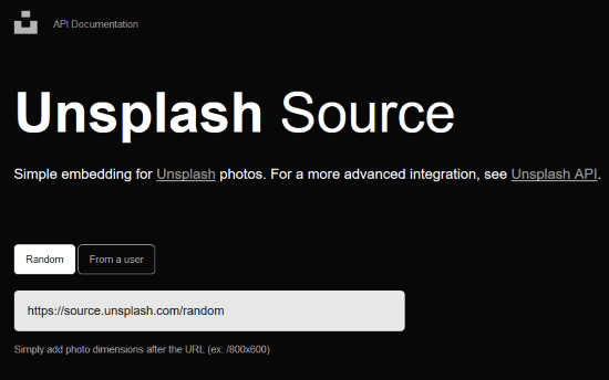 Unsplash Source