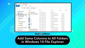 add same columns to all folders in windows 10 file explorer