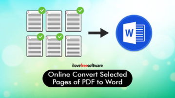 convert selected pages of pdf to word
