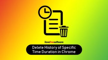 delete browsing history of specific time duration in chrome
