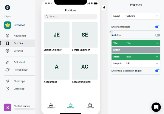 make_mobile_app_from_google_sheets-02-Screens