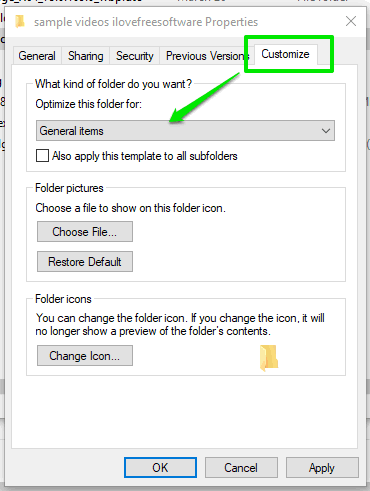 select folder category