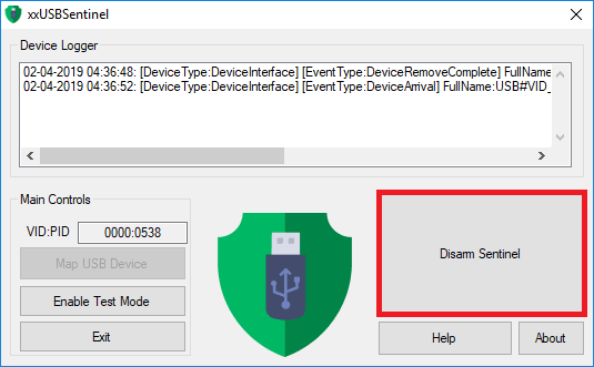 xxUSBSentinel in action
