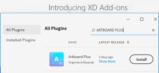 Adobe XD plugin install