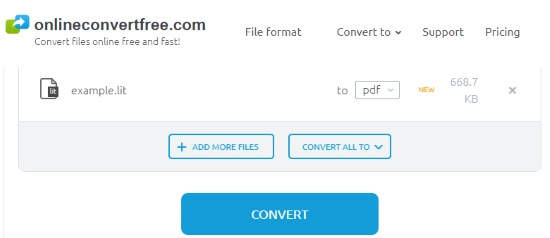 Convert LIT to PDF Online