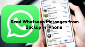 Extract Whatsapp Messages from iPhone Backup