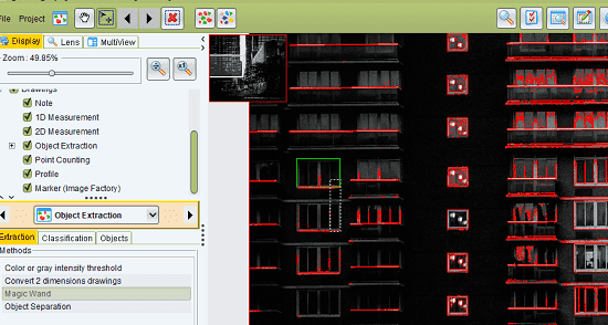 Free software to measure, quantify objects in high resolution images